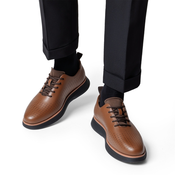 [MaxFlex SuiteCraft-] Men's Business Casual Oxford Sneakers - BROWN - 1
